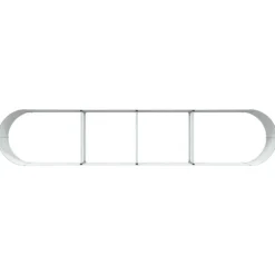 vidaXL Højbed Grøn 400 x 80 x 44 cm Stål