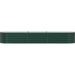 vidaXL Højbed Grøn 320 x 80 x 44 cm Stål