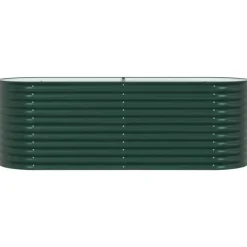 vidaXL Højbed Grøn 240 x 80 x 81 cm Stål