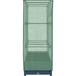 vidaXL højbed med drivhusovertræk 120x40x123 cm rattan-look