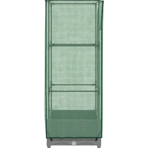 vidaXL højbed med drivhusovertræk 40x40x123 cm rattan-look
