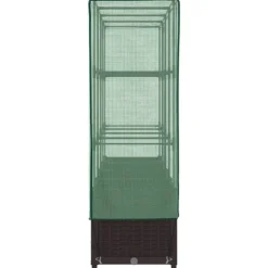 vidaXL højbed med drivhusovertræk 160x40x138 cm rattan-look