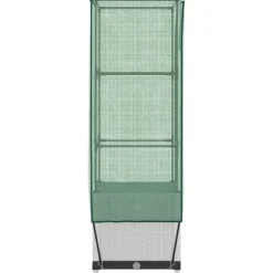 vidaXL højbed med drivhusovertræk 40x40x139 cm rattan-look