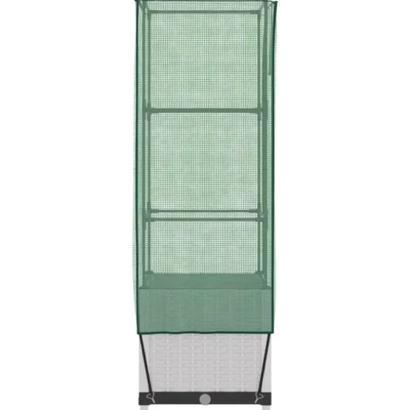 vidaXL højbed med drivhusovertræk 40x40x139 cm rattan-look