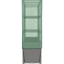 vidaXL højbed med drivhusovertræk 160x40x153 cm rattan-look