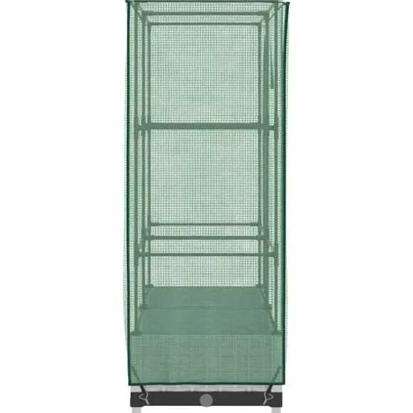 vidaXL højbed med drivhusovertræk 80x40x123 cm rattan-look