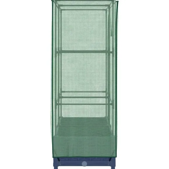vidaXL højbed med drivhusovertræk 80x40x123 cm rattan-look