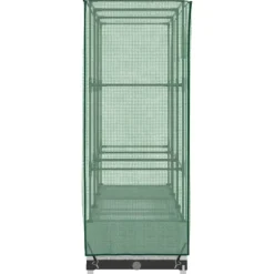 vidaXL højbed med drivhusovertræk 120x40x123 cm rattan-look