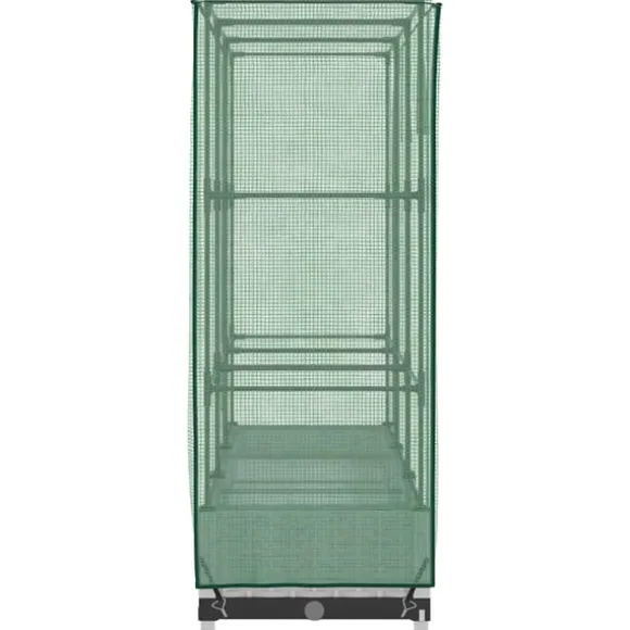 vidaXL højbed med drivhusovertræk 120x40x123 cm rattan-look
