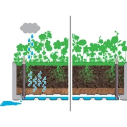 vidaXL højbed med espalier og automatisk vandingssystem antracitgrå - Plantekrukker
