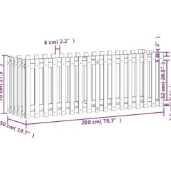 vidaXL højbed med stakitdesign 200x50x70 cm imprægneret fyrretræ - Plantekrukker