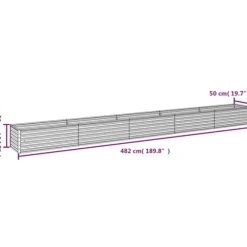 vidaXL højbed 482x50x36 cm cortenstål - Plantekrukker