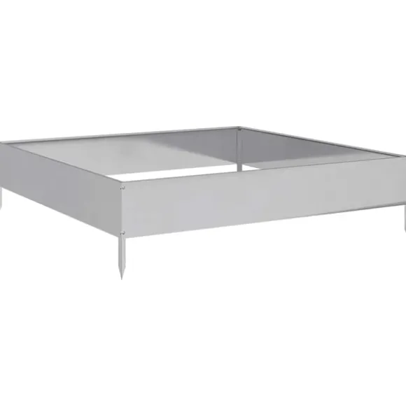 vidaXL højbed 100x100x26 cm galvaniseret stål
