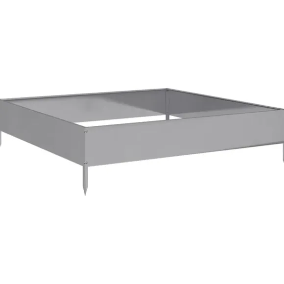 vidaXL højbed 100x100x26 cm galvaniseret stål