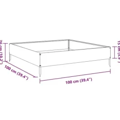 vidaXL højbed 100x100x26 cm galvaniseret stål