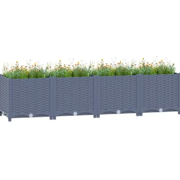 vidaXL højbed 160x40x38 cm polypropylen - Plantekrukker
