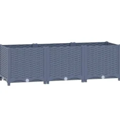 vidaXL højbed 120x40x38 cm polypropylen - Plantekrukker