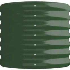 vidaXL højbed 114x40x36 cm pulverlakeret stål grøn - Plantekrukker