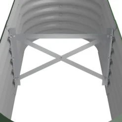 vidaXL højbed 114x40x36 cm pulverlakeret stål grøn - Plantekrukker