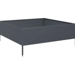 vidaXL højbed 100x100x25 cm stål antracitgrå