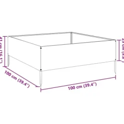 vidaXL højbed 100x100x25 cm stål antracitgrå