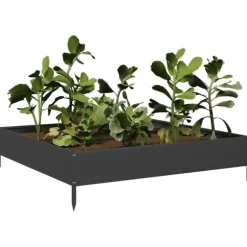 vidaXL højbed 100x100x26 cm stål sort