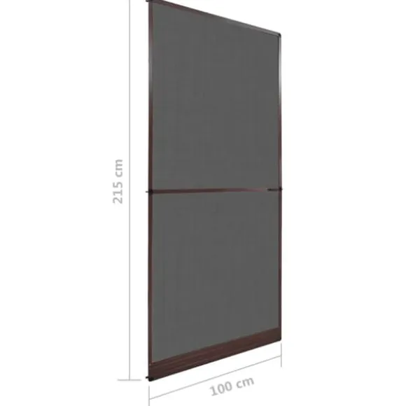 vidaXL hængslet insektnet til dør 100x215 cm brun - Husdøre