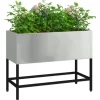 vidaXL Hævet haveplante Sølv 60 x 26 x 45 cm Galvaniseret stål
