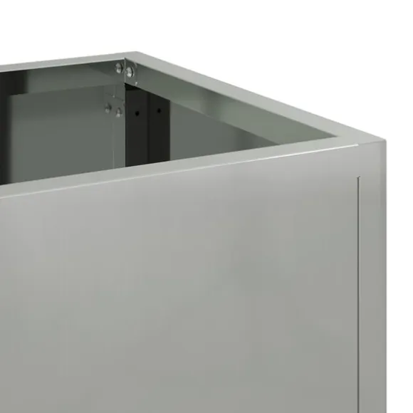 vidaXL Hævet haveplante Sølv 60 x 26 x 45 cm Galvaniseret stål