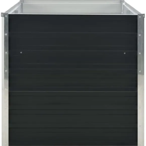 vidaXL hævet plantekasse 160x80x77 cm galvaniseret stål antracitgrå - Plantekrukker