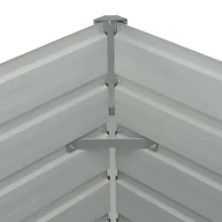 vidaXL hævet plantekasse 160x80x77 cm galvaniseret stål antracitgrå - Plantekrukker