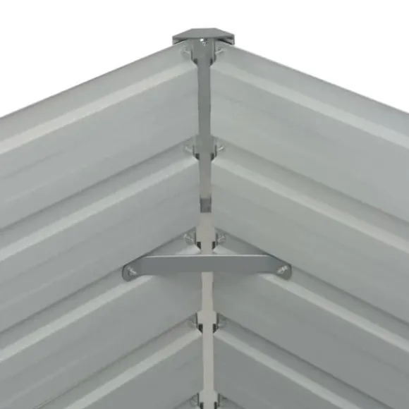 vidaXL hævet plantekasse 160x80x77 cm galvaniseret stål antracitgrå - Plantekrukker
