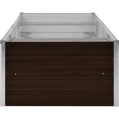 vidaXL hævet plantekasse 240x80x45 cm galvaniseret stål brun - Plantekrukker