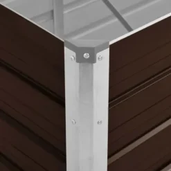 vidaXL hævet plantekasse 240x80x45 cm galvaniseret stål brun - Plantekrukker