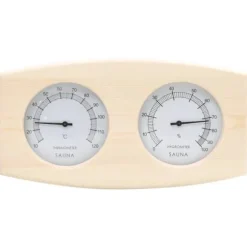 vidaXL 2-i-1 saunasæt med hygrometer og timeglas massivt fyrretræ - Saunatilbehør