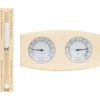 vidaXL 2-i-1 saunasæt med hygrometer og timeglas massivt fyrretræ