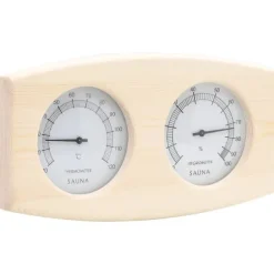 vidaXL 2-i-1 saunasæt med hygrometer og timeglas massivt fyrretræ