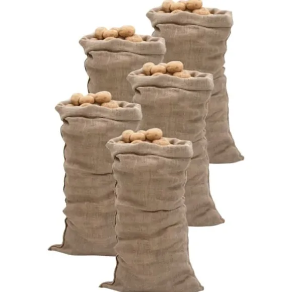 vidaXL jutesække 5 stk. 65x135 cm 100 % jute 220 g/m2 - Kufferter & tasker