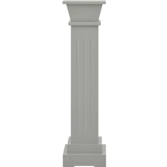 vidaXL klassisk plantestativ 17x17x66 cm MDF firkantet grå - Planteborde