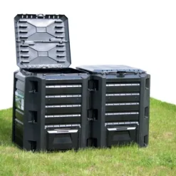 vidaXL kompostbeholder 1600 l sort - Kompostbeholdere