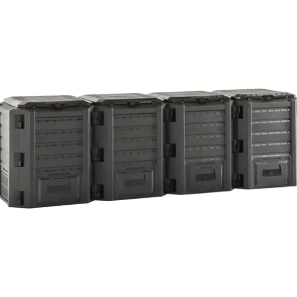 vidaXL kompostbeholder 1600 l sort - Kompostbeholdere
