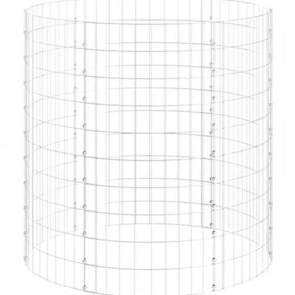 vidaXL kompostbeholder Ø100x100 cm galvaniseret stål - Kompostbeholdere