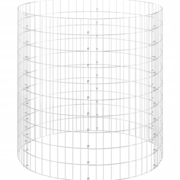 vidaXL kompostbeholder Ø100x100 cm galvaniseret stål - Kompostbeholdere
