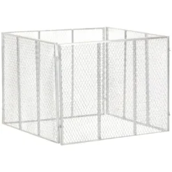 vidaXL kompostbeholder 100x100x77 cm galvaniseret jern - Kompostbeholdere