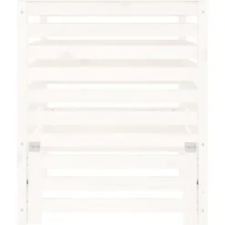 vidaXL kompostbeholder 82,5x82,5x99,5 cm massivt fyrretræ hvid - Kompostbeholdere