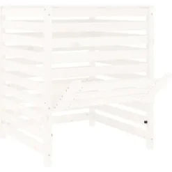 vidaXL kompostbeholder 82,5x82,5x99,5 cm massivt fyrretræ hvid - Kompostbeholdere