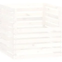 vidaXL kompostbeholder 80x80x78 cm massivt fyrretræ hvid - Kompostbeholdere
