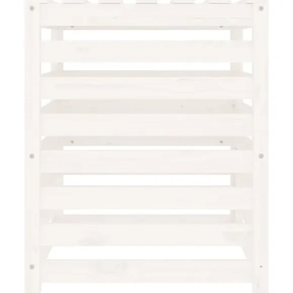 vidaXL kompostbeholder 63,5x63,5x77,5 cm massivt fyrretræ Hvid - Kompostbeholdere