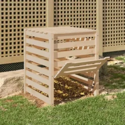 vidaXL kompostbeholder 63,5x63,5x77,5 cm massivt fyrretræ - Kompostbeholdere