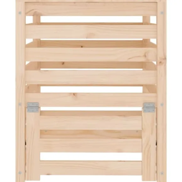 vidaXL kompostbeholder 63,5x63,5x77,5 cm massivt fyrretræ - Kompostbeholdere